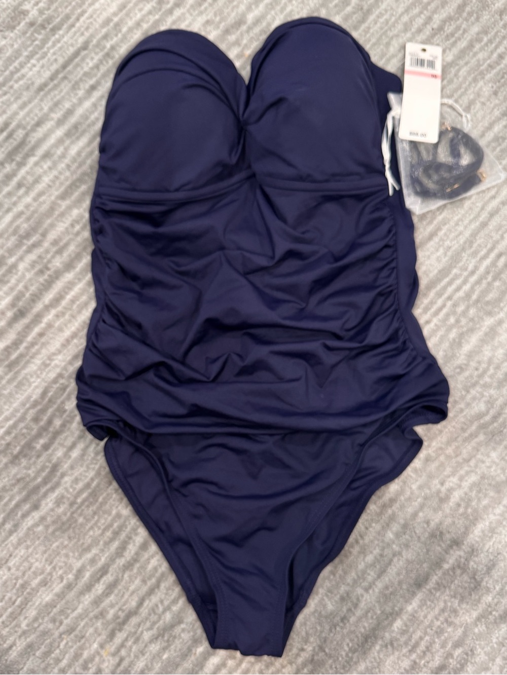 Anne Cole Classic Navy One-Piece Swimsuit with Removable Halter - Picture 5 of 9